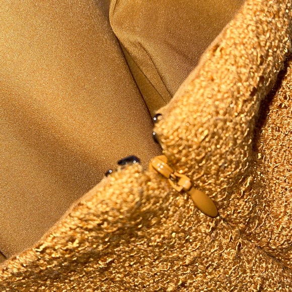 Outback Red Womens 12 Textured Golden Yellow Colored Mini Pencil Skirt Lined. - Picture 3 of 4